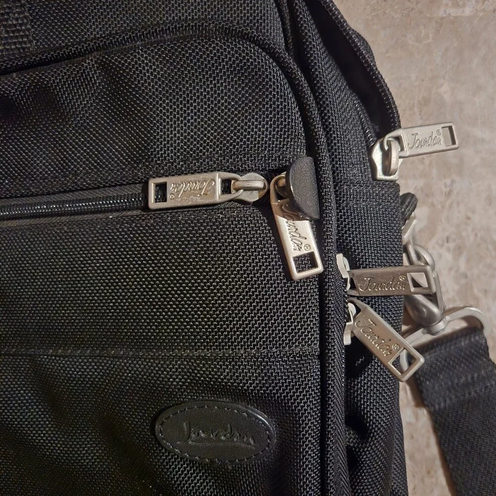 Jourdan Black Briefcase Messenger Laptop Case Bag
